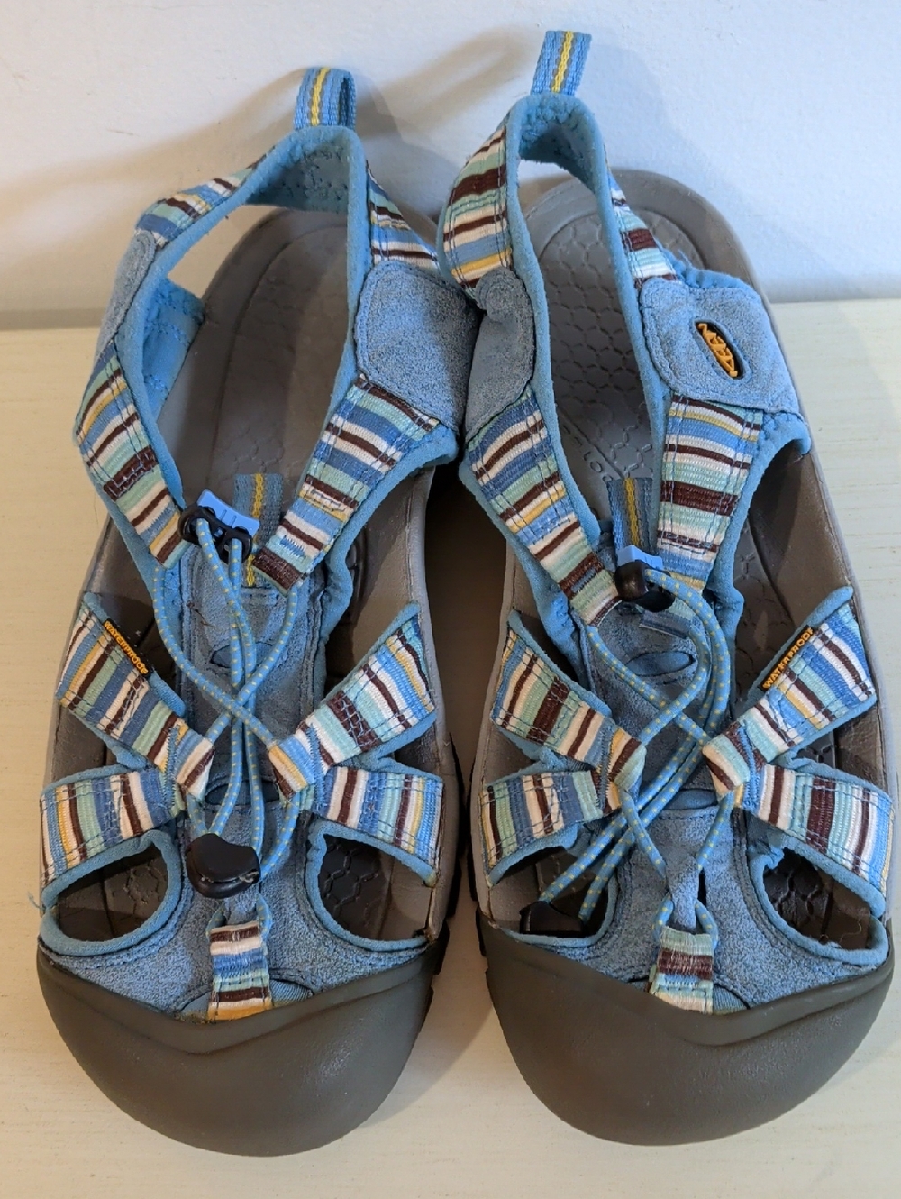 Keen Blue And Brown Striped Water Sandals Size 10